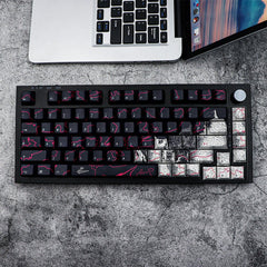 Cool Neon Rift Theme Artisan Graffiti Keycap Set - KeyArtisan