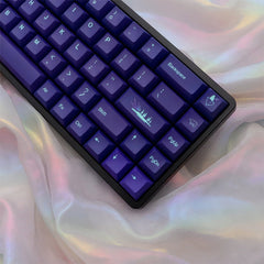 Cool Purple Aurora Borealis Theme Keycap Set - KeyArtisan
