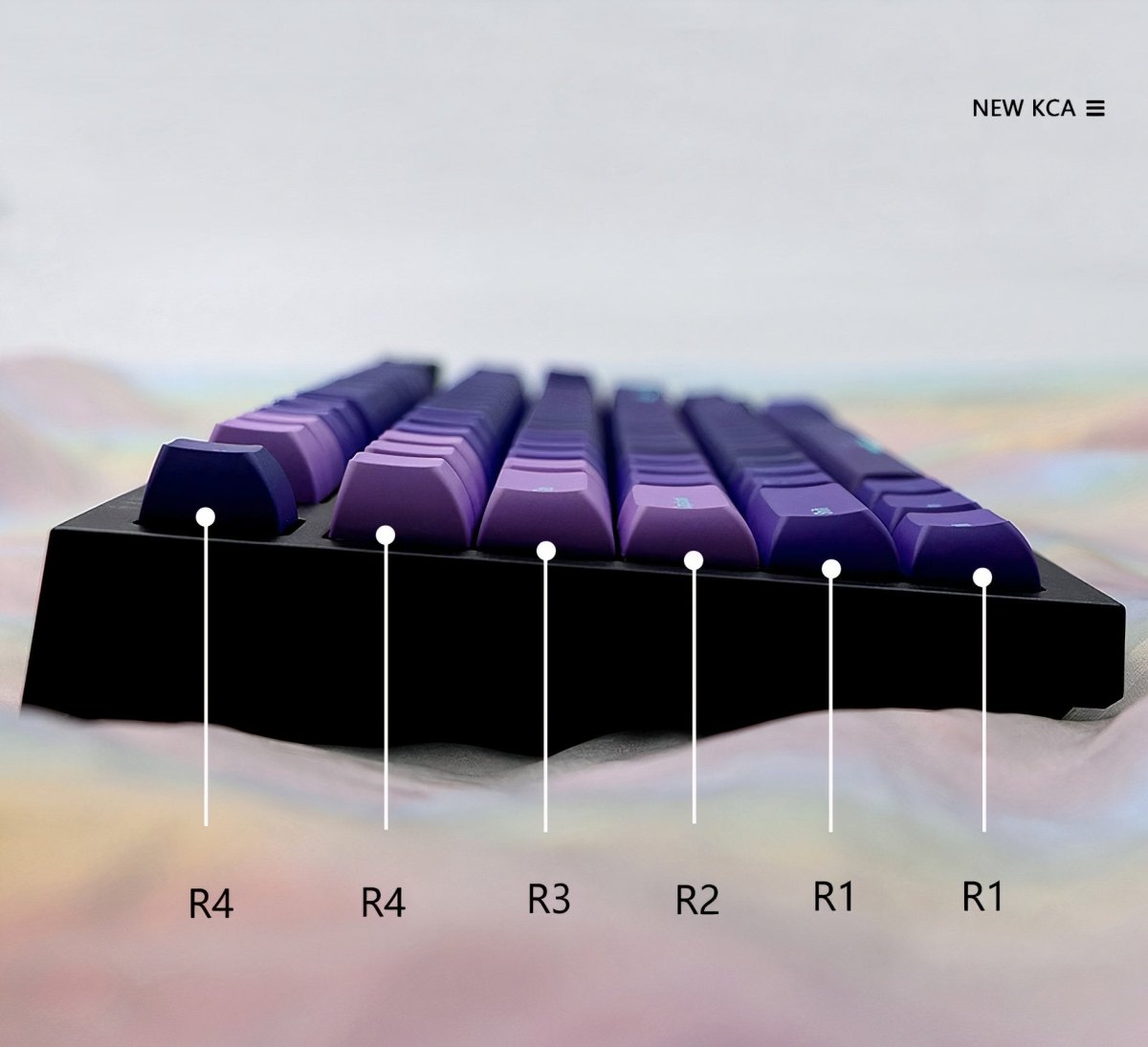 Cool Purple Aurora Borealis Theme Keycap Set - KeyArtisan