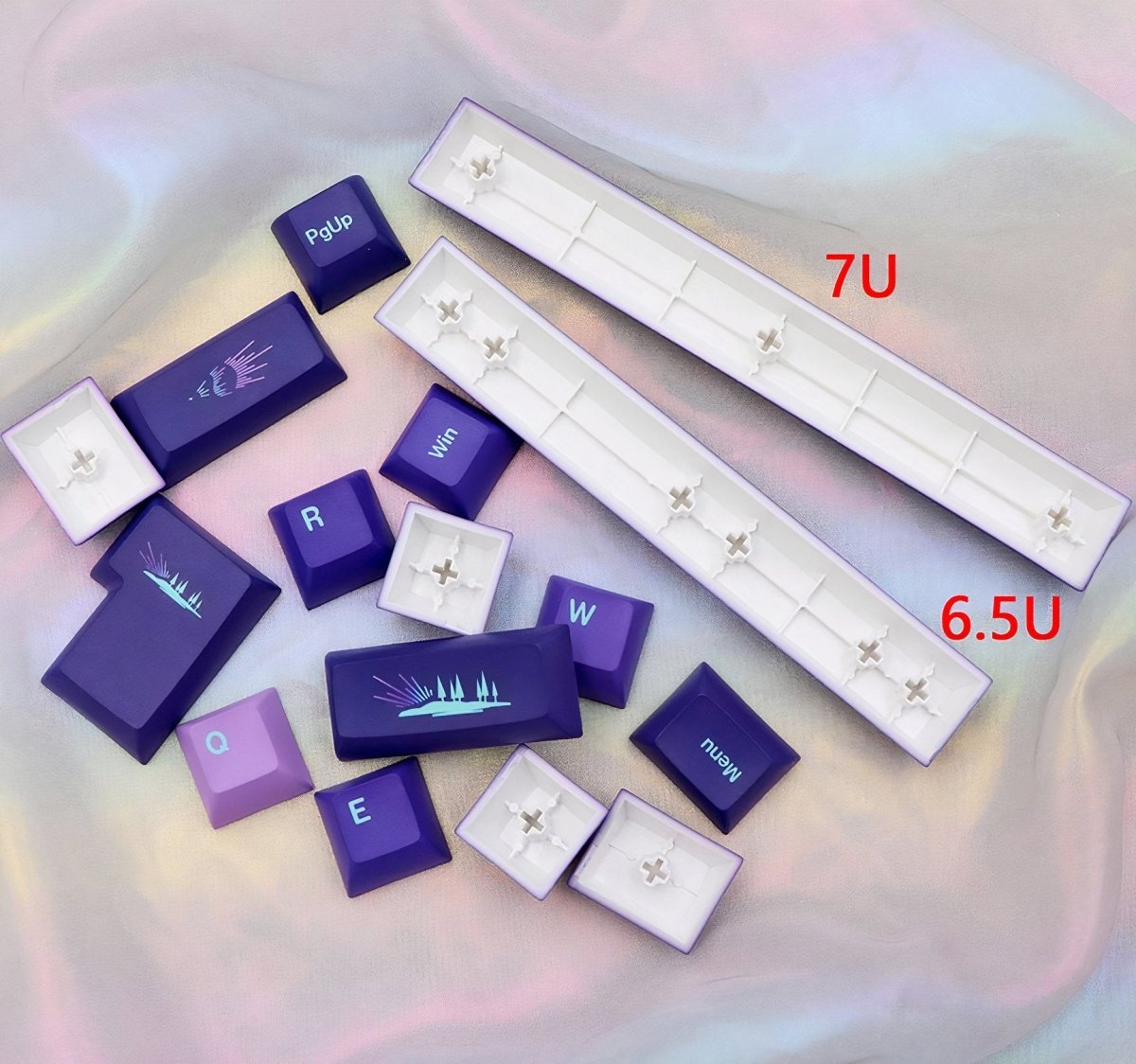 Cool Purple Aurora Borealis Theme Keycap Set - KeyArtisan