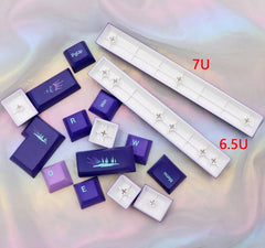 Cool Purple Aurora Borealis Theme Keycap Set - KeyArtisan