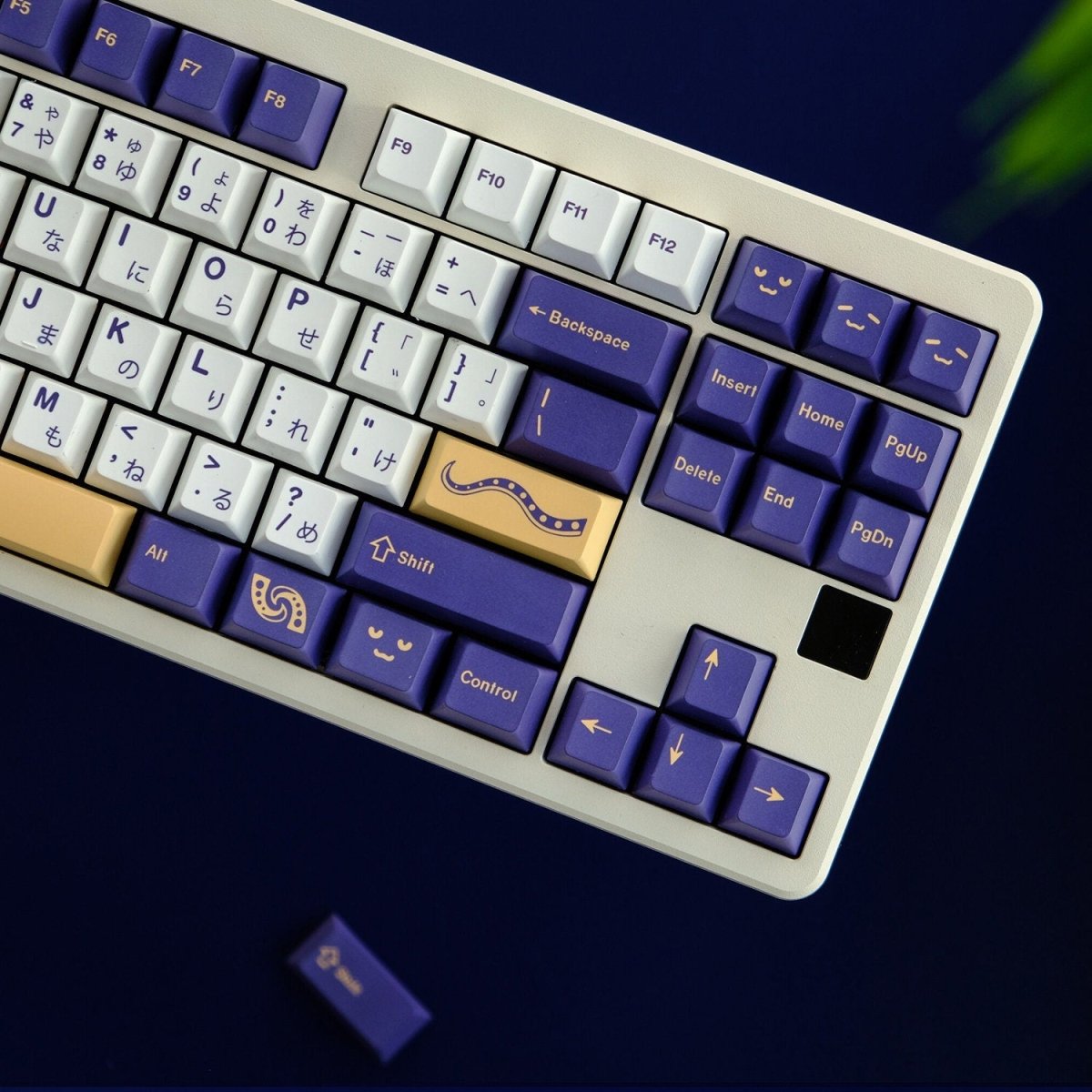 Cool Purple Octopus Theme PBT Keycap Set - KeyArtisan