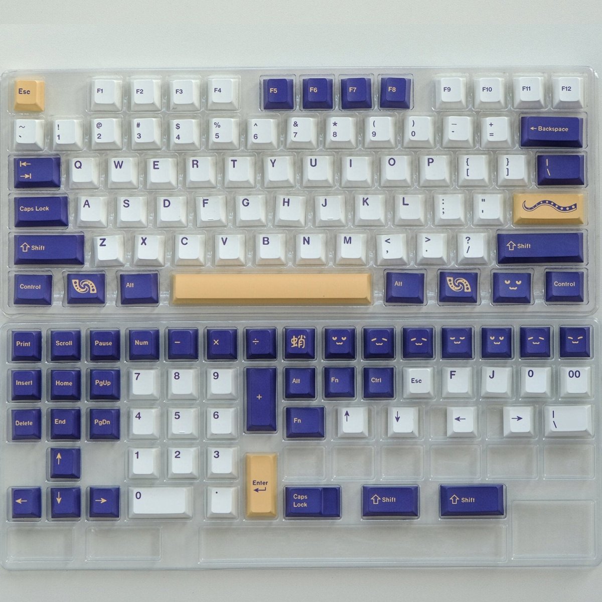 Cool Purple Octopus Theme PBT Keycap Set - KeyArtisan