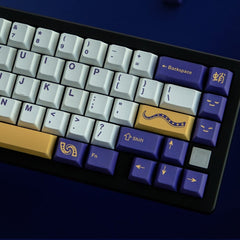 Cool Purple Octopus Theme PBT Keycap Set - KeyArtisan