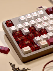 Cool Red Famicom Backlit Retro Keycap Set - KeyArtisan