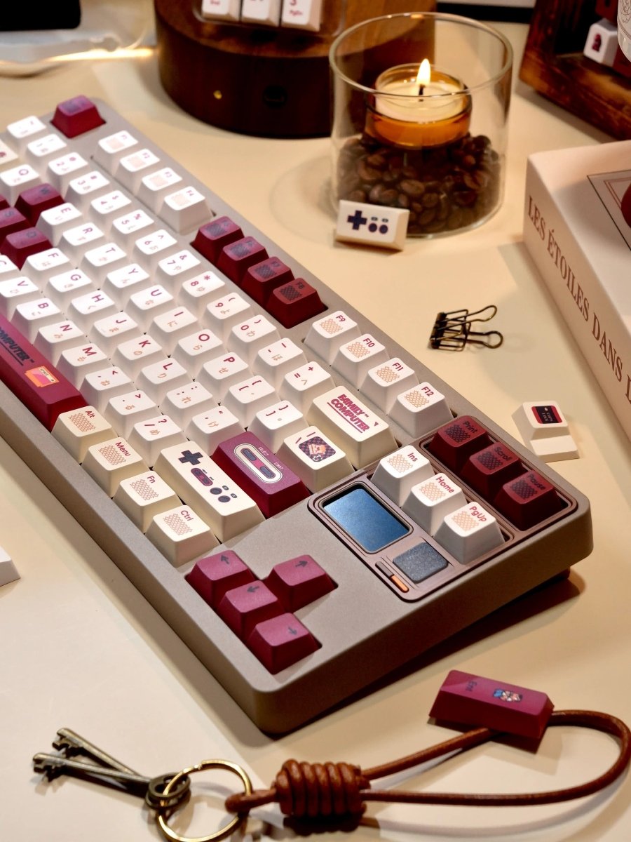 Cool Red Famicom Backlit Retro Keycap Set - KeyArtisan