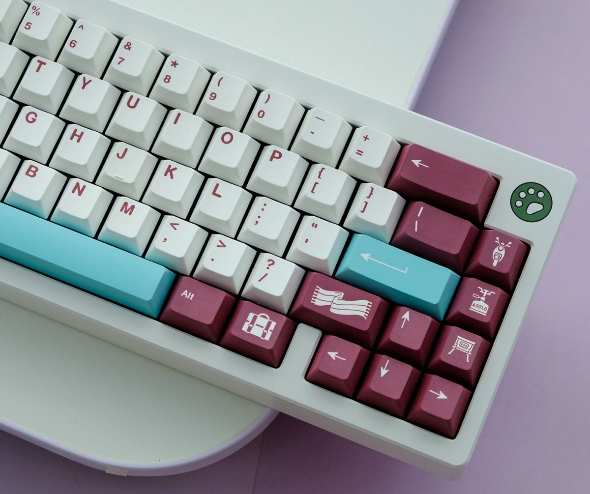 Cool Red GMK Clone Yuru Keycap Set - KeyArtisan