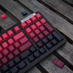 Cool Red Gradient PBT ISO Backlit Keycap Set - KeyArtisan