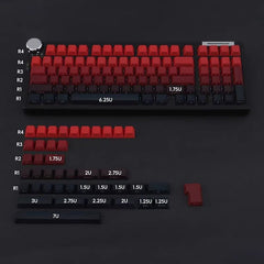 Cool Red Gradient PBT ISO Backlit Keycap Set - KeyArtisan