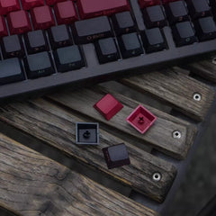 Cool Red Gradient PBT ISO Backlit Keycap Set - KeyArtisan