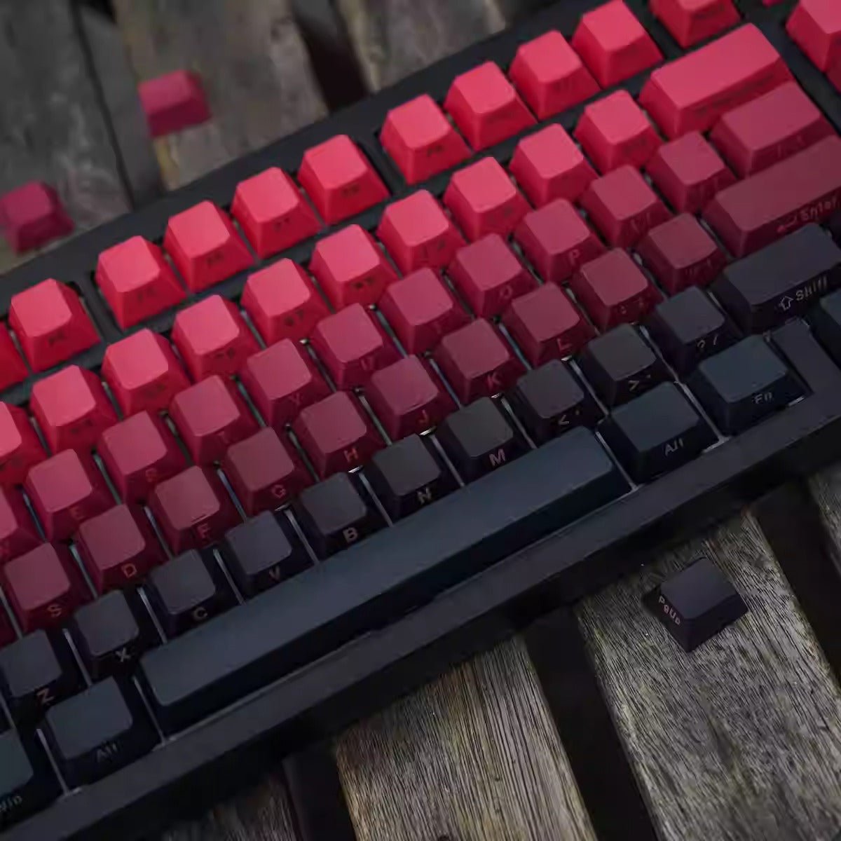 Red Gradient Keycaps Cool Red Gradient PBT ISO Backlit Keycap Set – KeyArtisan