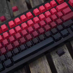 Cool Red Gradient PBT ISO Backlit Keycap Set - KeyArtisan