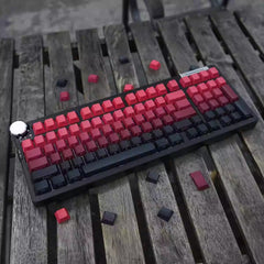 Cool Red Gradient PBT ISO Backlit Keycap Set - KeyArtisan