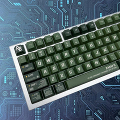 Cool Red Mecha ZAKU Theme Keycap Set - KeyArtisan