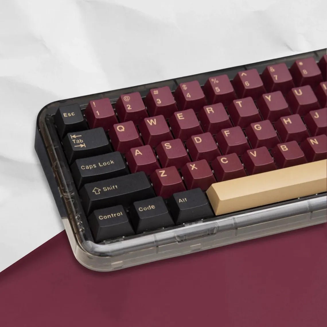 Cool Red Samurai Theme PBT Keycap Set - KeyArtisan