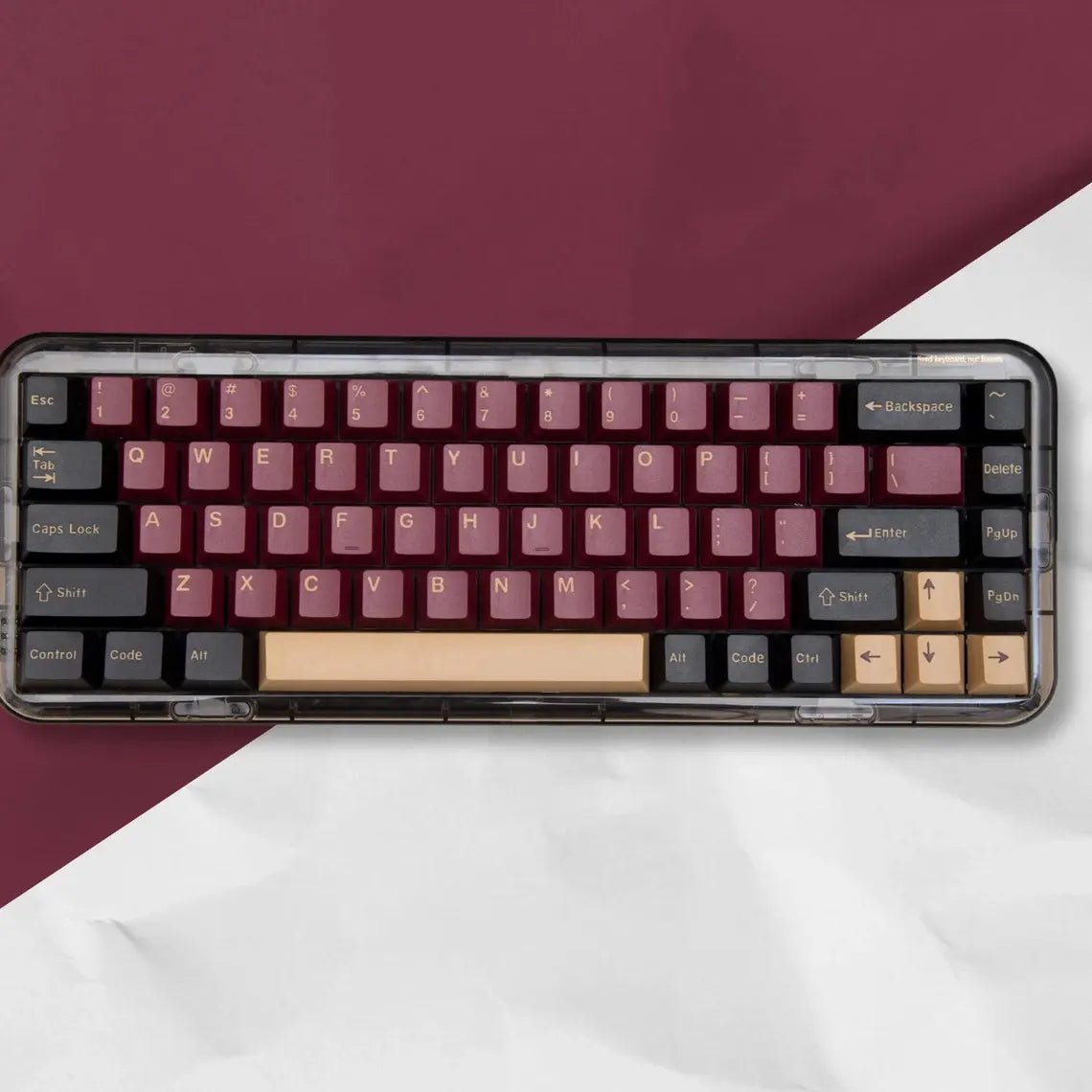 Cool Red Samurai Theme PBT Keycap Set - KeyArtisan