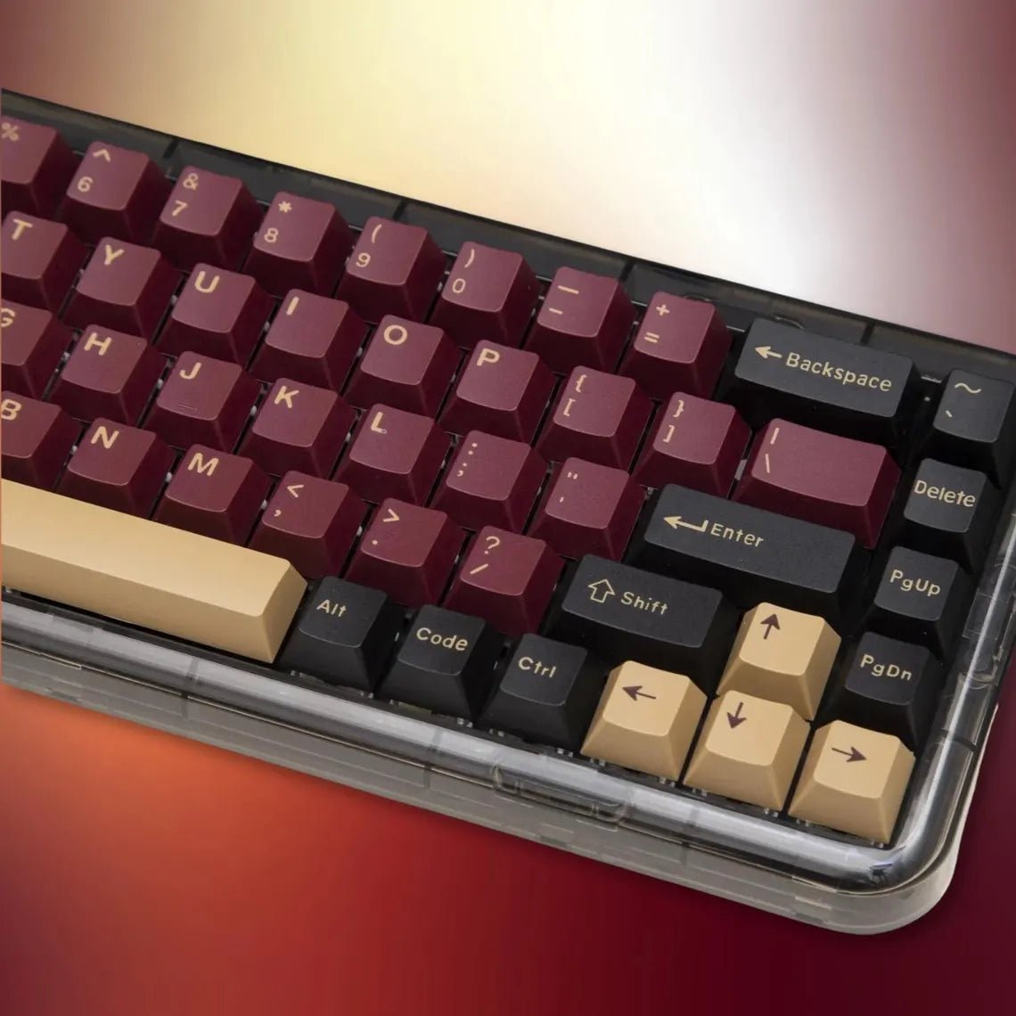 Cool Red Samurai Theme PBT Keycap Set - KeyArtisan