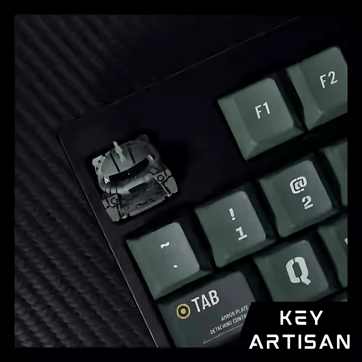 Cool Red ZAKU Mecha Warrior Keycap Set - KeyArtisan