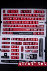 Cool Red ZAKU Mecha Warrior Keycap Set - KeyArtisan