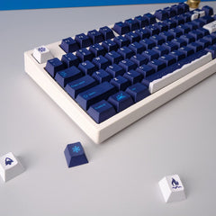 Cool Snowy Night Theme Gradient Keycap Set - KeyArtisan