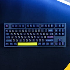 Cool Techno Theme PBT Japanese Keycap Set - KeyArtisan