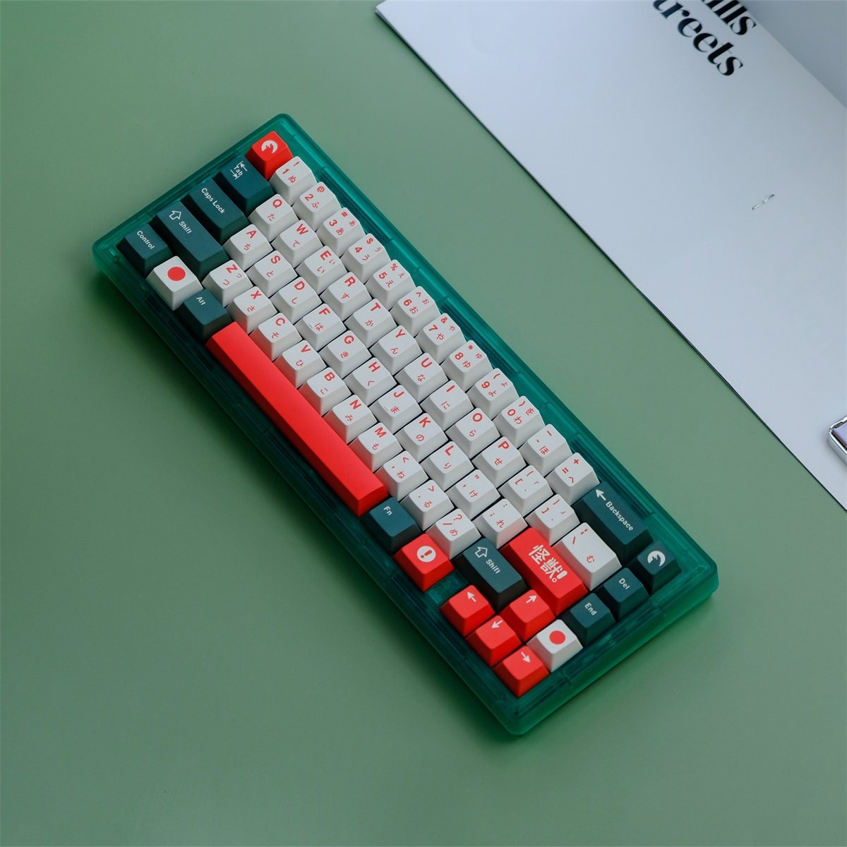 Cool Tokyo Warning Kaiju Theme Japanese Keycap Set - KeyArtisan