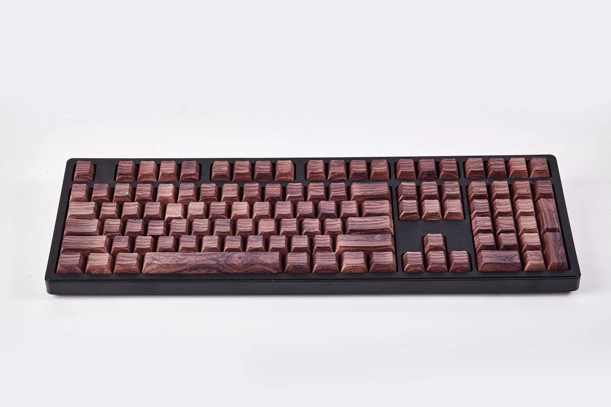 Cool Wooden - Style PBT Backlit Keycap Set - KeyArtisan