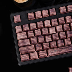 Cool Wooden - Style PBT Backlit Keycap Set - KeyArtisan