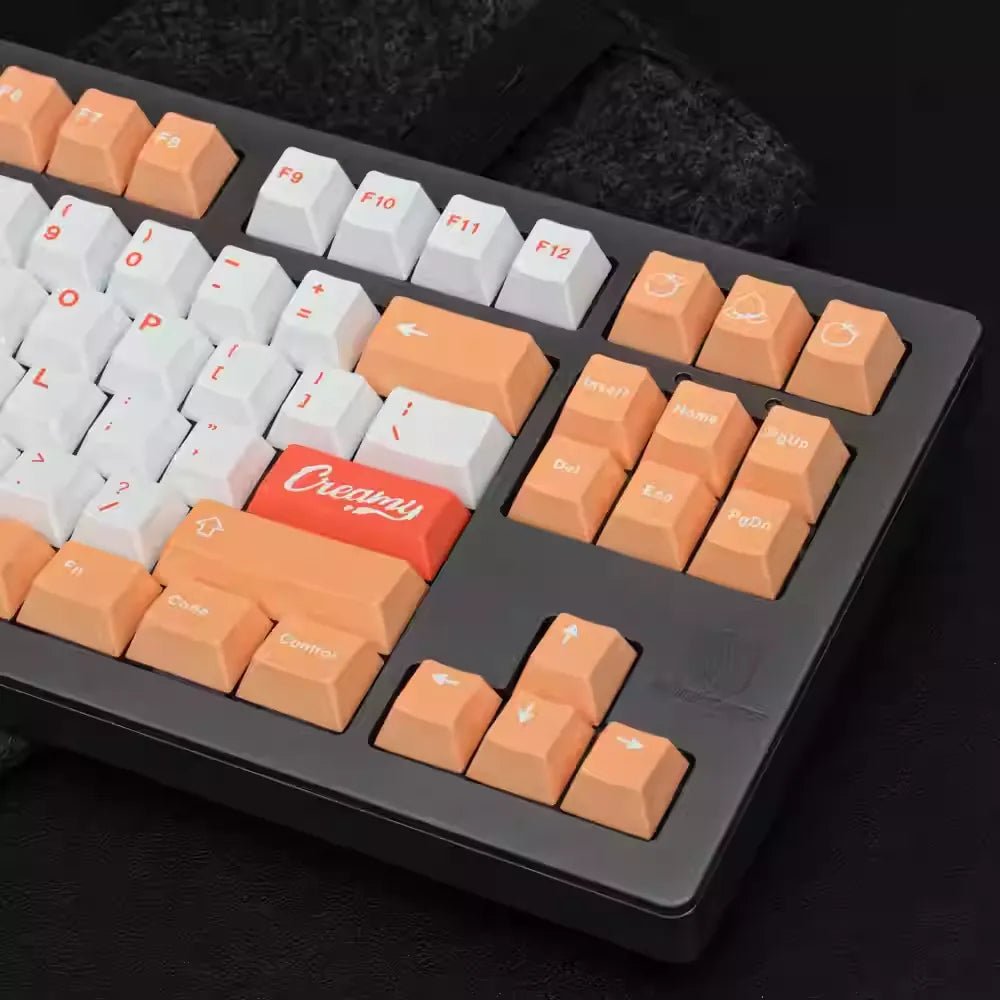 Creamy Peach Theme Pastel Keycap Set - KeyArtisan® - KeyArtisan