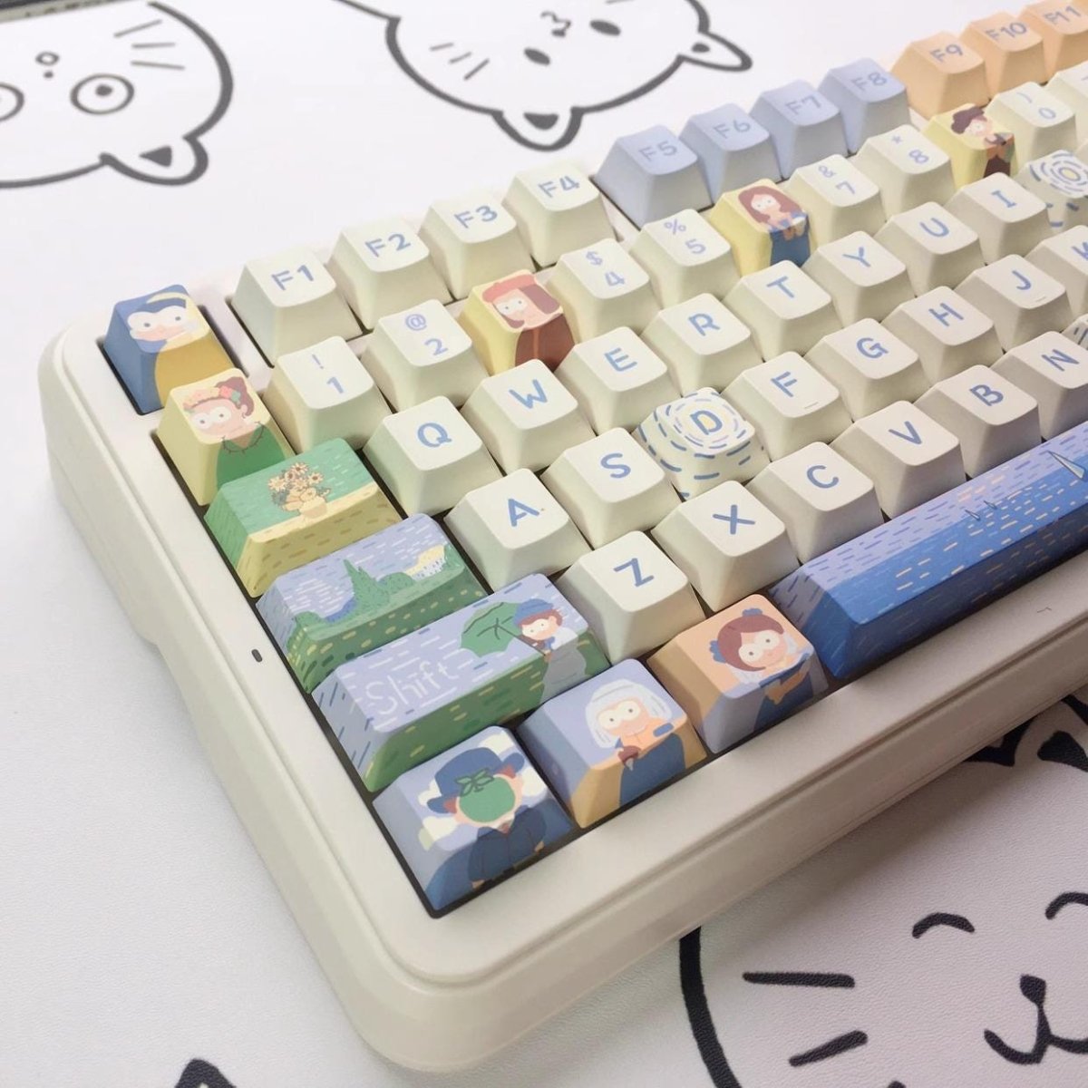 Cute Art Parody Theme Artisan Keycap Set - KeyArtisan