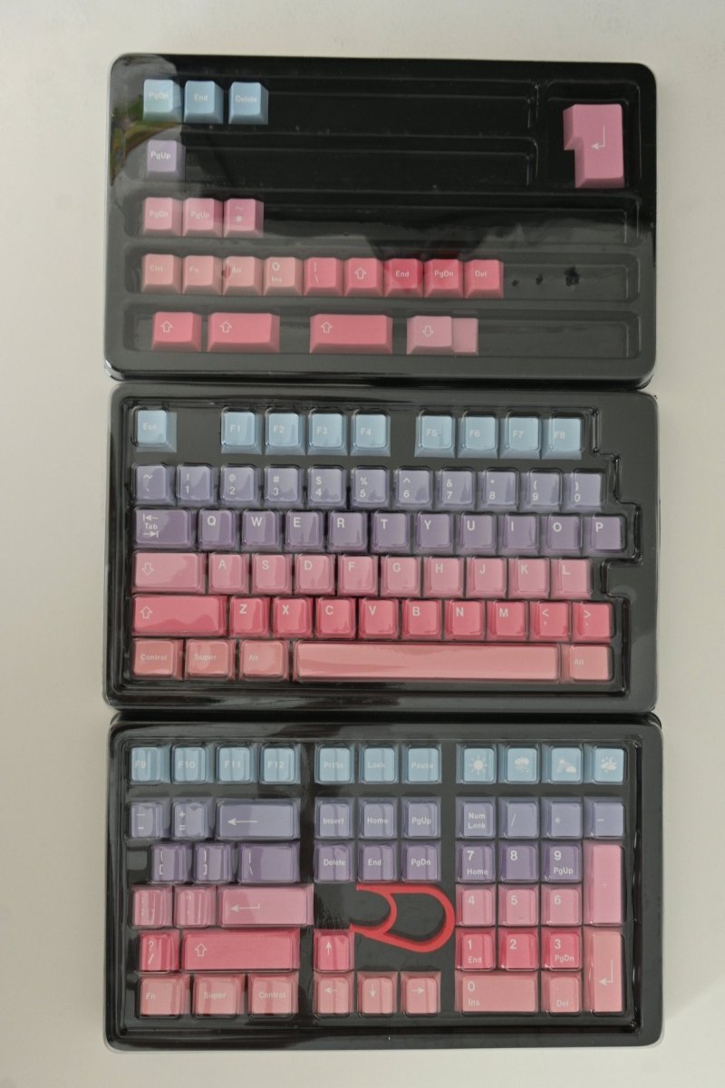 Cute Aurora Sunset Theme Gradient Keycap Set - KeyArtisan