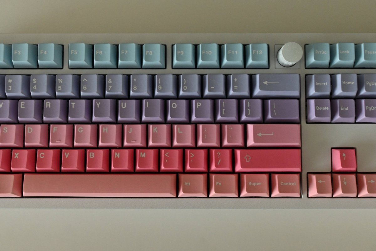 Cute Aurora Sunset Theme Gradient Keycap Set - KeyArtisan