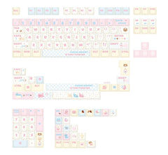 Cute Birthday Cat Theme Pink Keycap Set - KeyArtisan