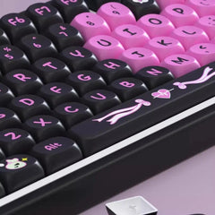 Cute Black & Pink Love Theme Artisan Keycap Set - KeyArtisan