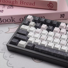 Cute Black Veil Pink Cheeks Keycap Set - KeyArtisan