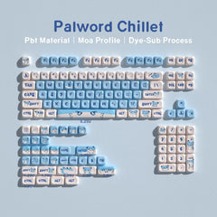 Cute Blue Chillet Palword Theme Artisan Keycap Set - KeyArtisan