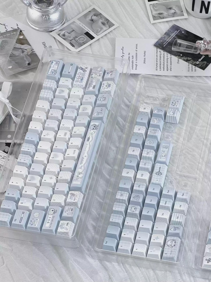 Cute Blue Dream Theme Artisan Keycap Set - KeyArtisan