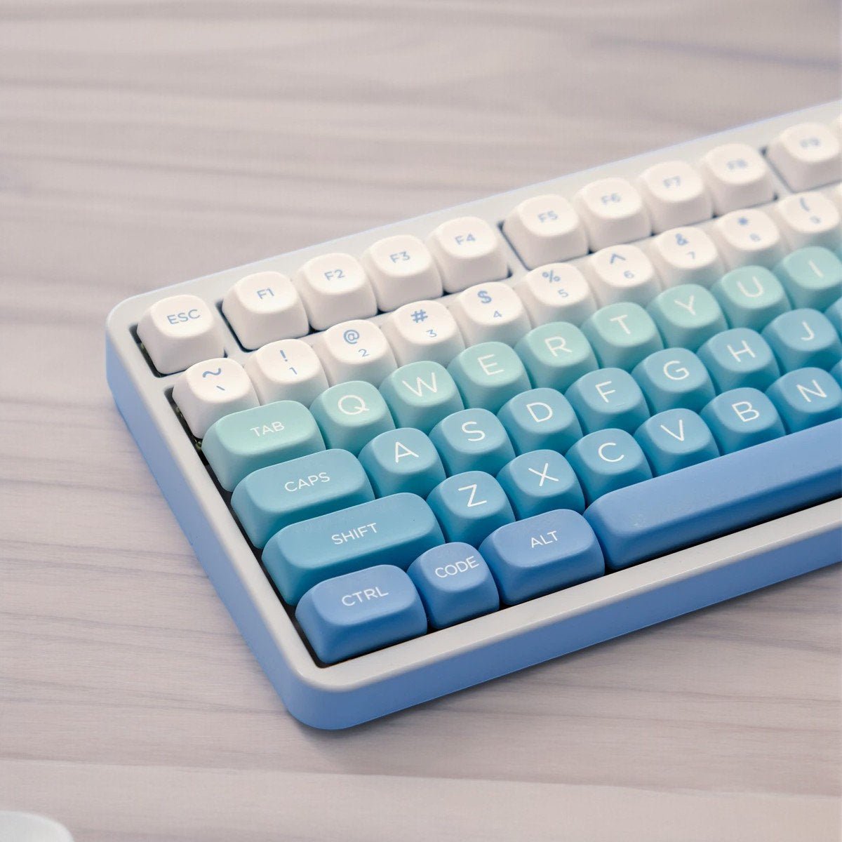Cute Blue Glacier Ice Theme Gradient Keycap Set - KeyArtisan