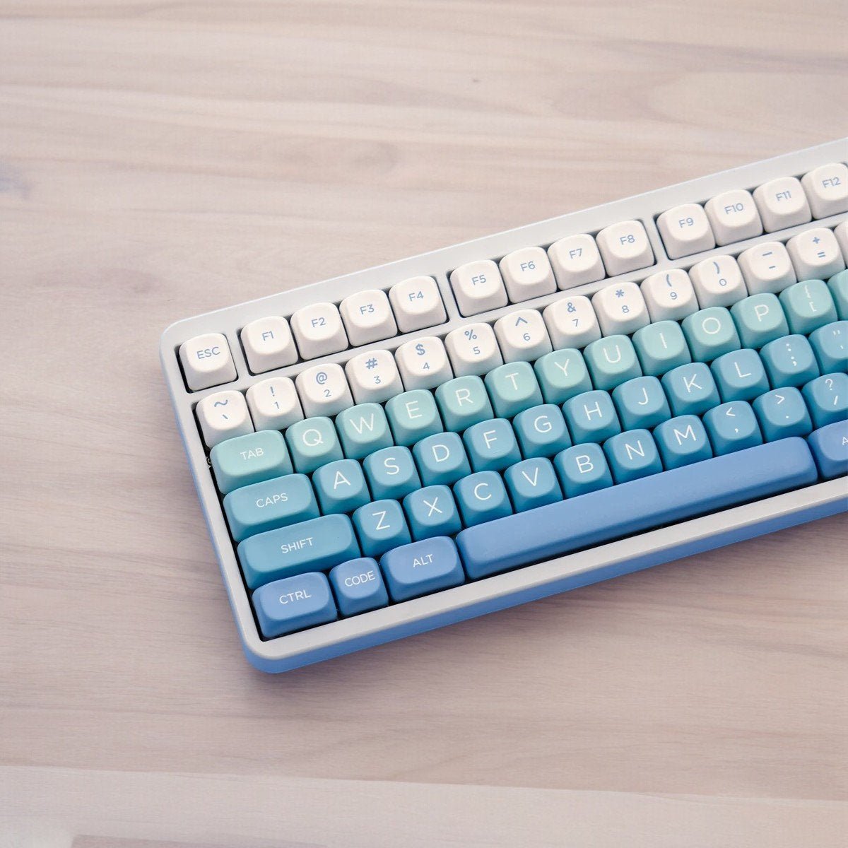 Cute Blue Glacier Ice Theme Gradient Keycap Set - KeyArtisan
