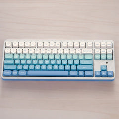 Cute Blue Glacier Ice Theme Gradient Keycap Set - KeyArtisan