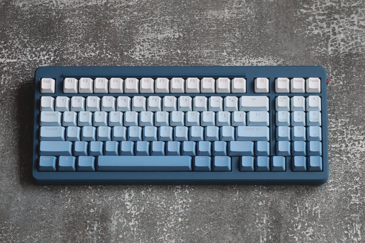 Cute Blue Gradient Backlit Keycap Set - KeyArtisan