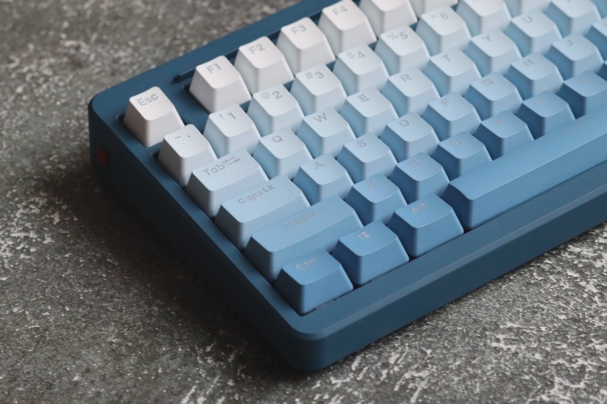 Cute Blue Gradient Backlit Keycap Set - KeyArtisan
