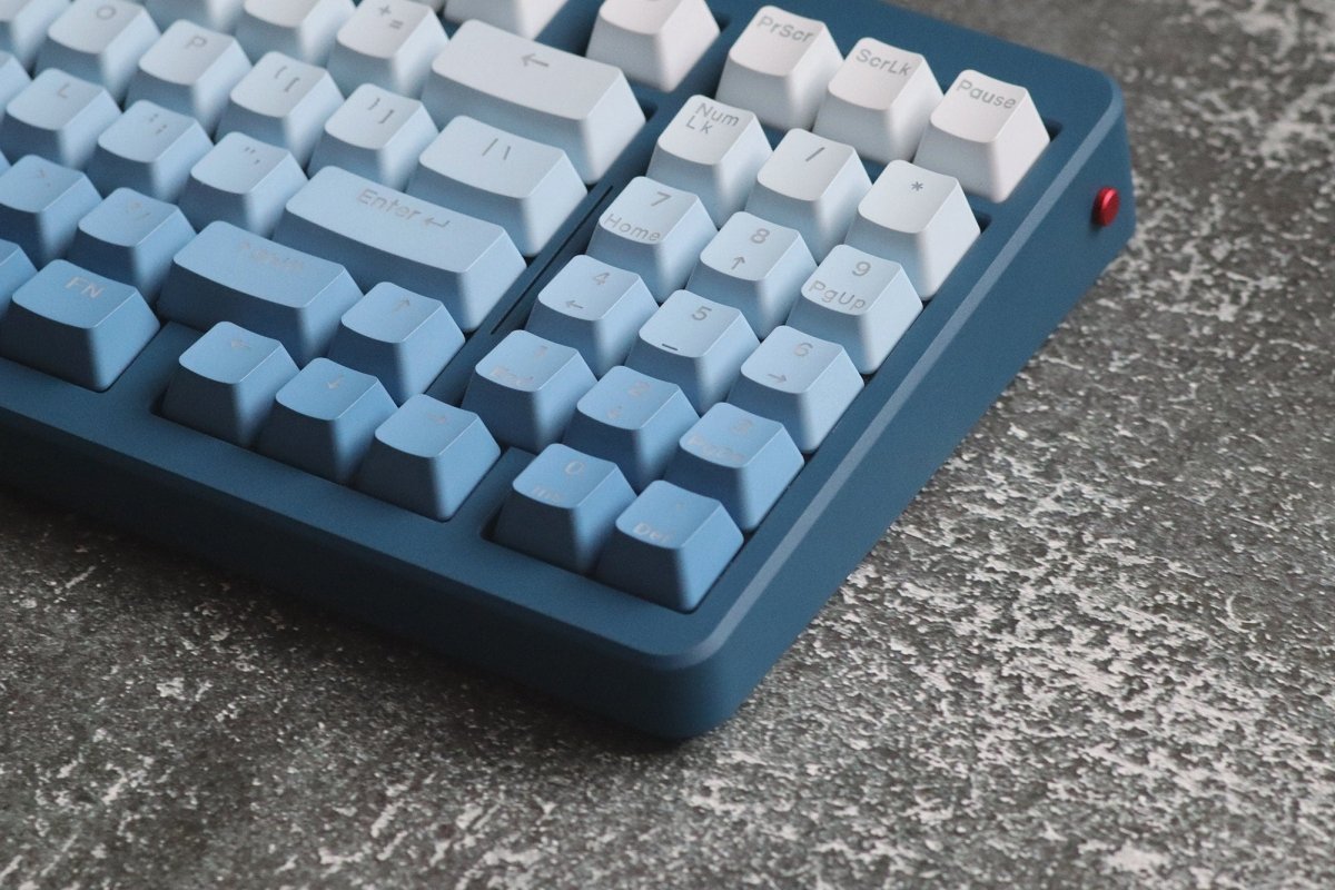 Cute Blue Gradient Backlit Keycap Set - KeyArtisan