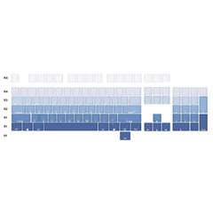 Cute Blue Gradient Backlit Keycap Set - KeyArtisan