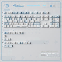 Cute Blue Notebook Theme Artisan Keycap Set - KeyArtisan