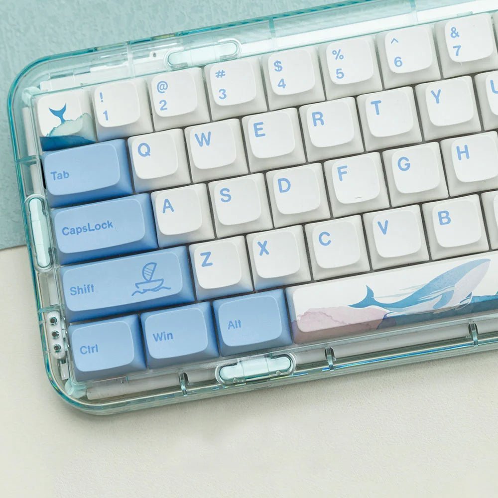 Cute Blue Ocean Theme Artisan Keycap Set - KeyArtisan