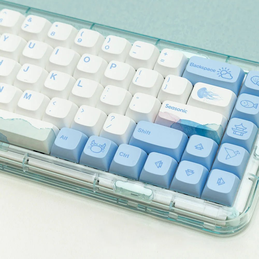 Cute Blue Ocean Theme Artisan Keycap Set - KeyArtisan