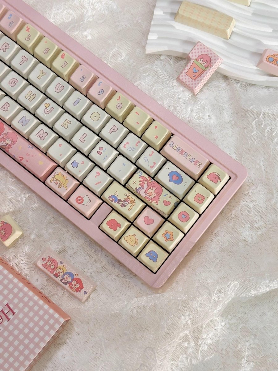 Cute Bocchi the Rock Theme Keycap Set - KeyArtisan
