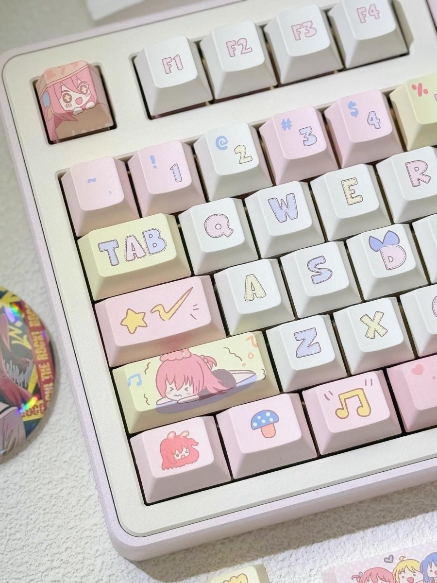 Cute Bocchi the Rock Theme Keycap Set - KeyArtisan