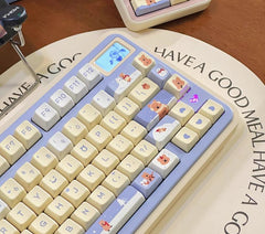 Cute Brown Bear Theme Artisan Keycap Set - KeyArtisan